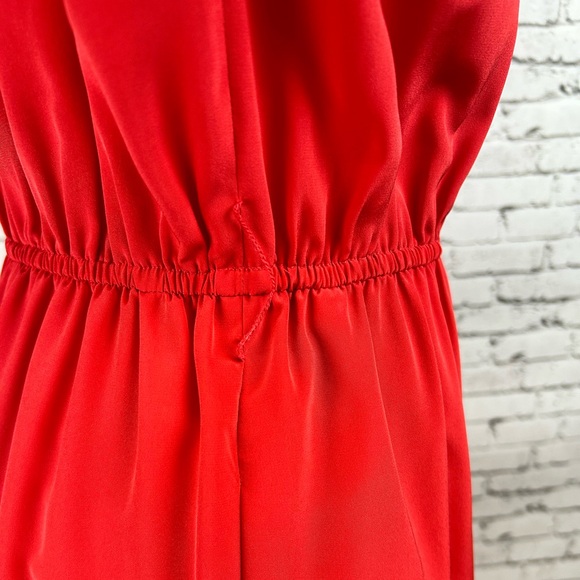 Talbots | Red Vintage Long Sleeve Polyester Midi Dress, petite, size 14P - Picture 12 of 14